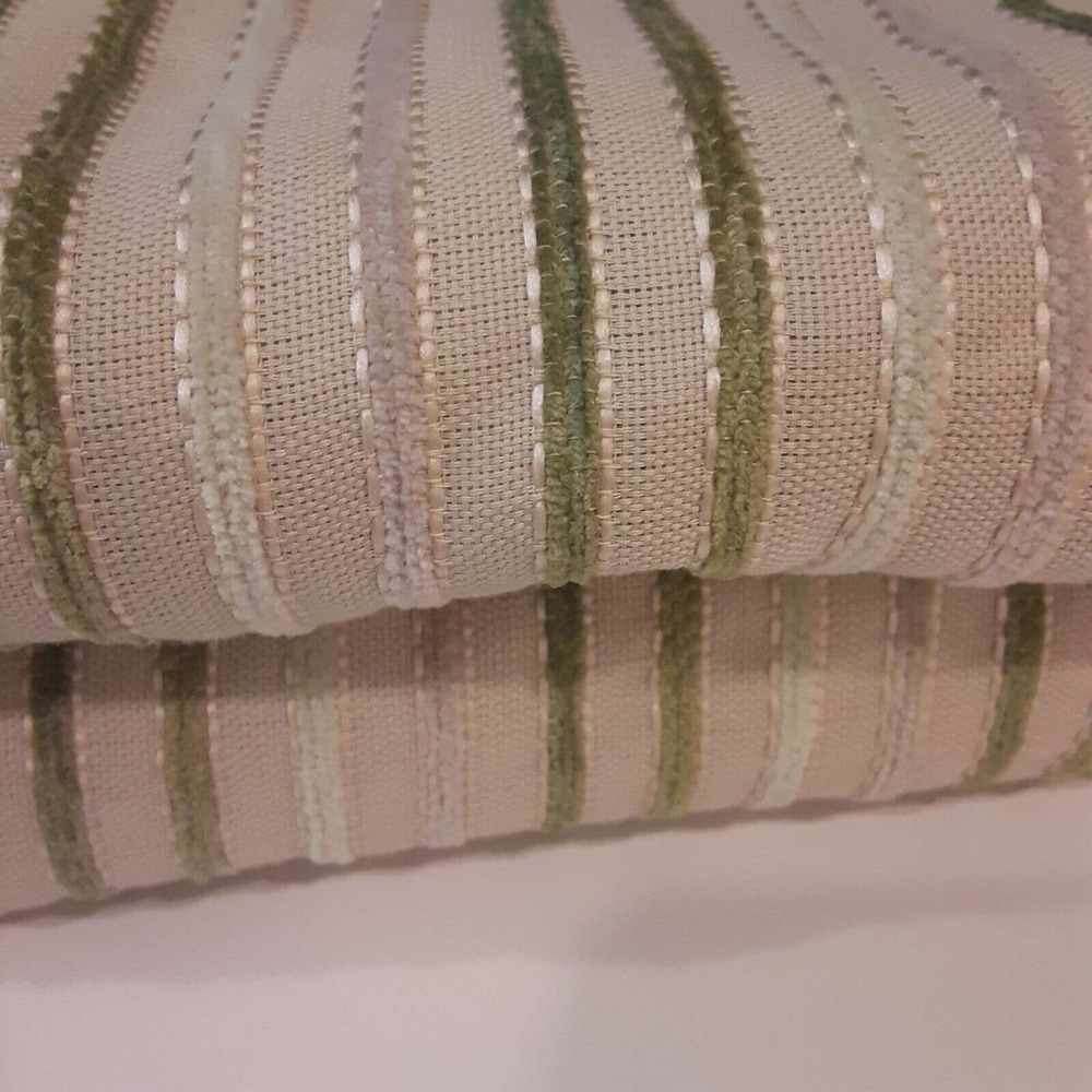 Home Chenille & Sateen Stripe Curtains Masculine Hidden Rod 83"